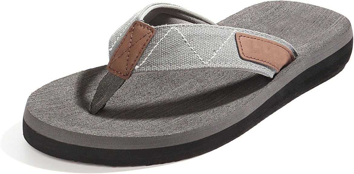 Men's Flip-Flops, Thongs Sandals Comfort Slippers for Beach Size